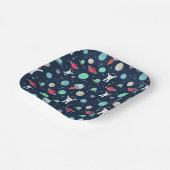 Ruimte Patroon illustratie Papieren Bordje (Gebogen)