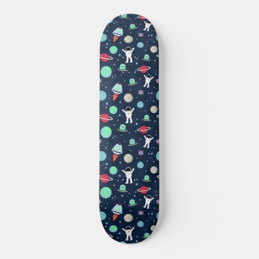 Ruimte Patroon illustratie Persoonlijk Skateboard (Voorkant)