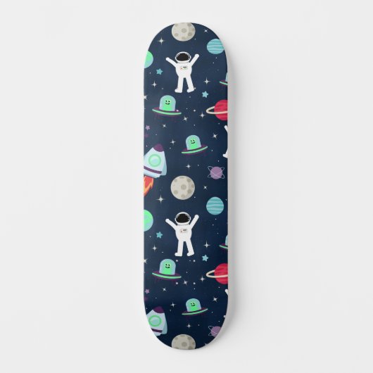 Ruimte Patroon illustratie Persoonlijk Skateboard (Voorkant)