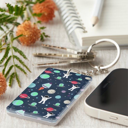 Ruimte Patroon illustratie Sleutelhanger (Voorkant Rechts)