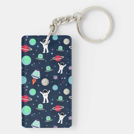 Ruimte Patroon illustratie Sleutelhanger (achterkant)