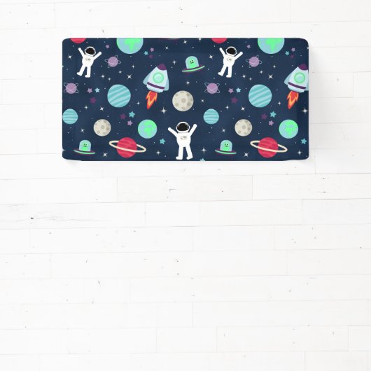 Ruimte Patroon illustratie Spandoek (Insitu)