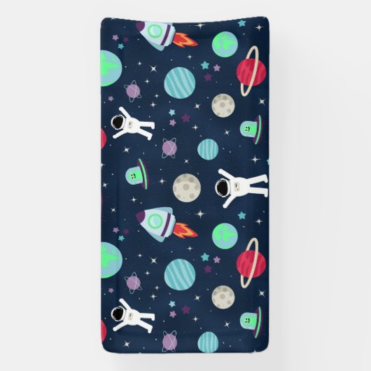 Ruimte Patroon illustratie Spandoek (Verticaal)