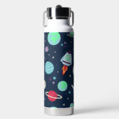 Ruimte Patroon illustratie Waterfles (Voorkant)