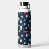 Ruimte Patroon illustratie Waterfles (Achterkant)