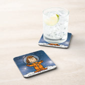 RUIMTE | Peppermint Patty Astronaut Bier Onderzetter (Rechterzijde)