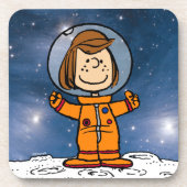 RUIMTE | Peppermint Patty Astronaut Bier Onderzetter (Voorkant)