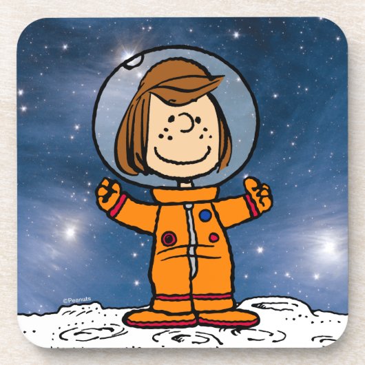 RUIMTE | Peppermint Patty Astronaut Bier Onderzetter (Voorkant)