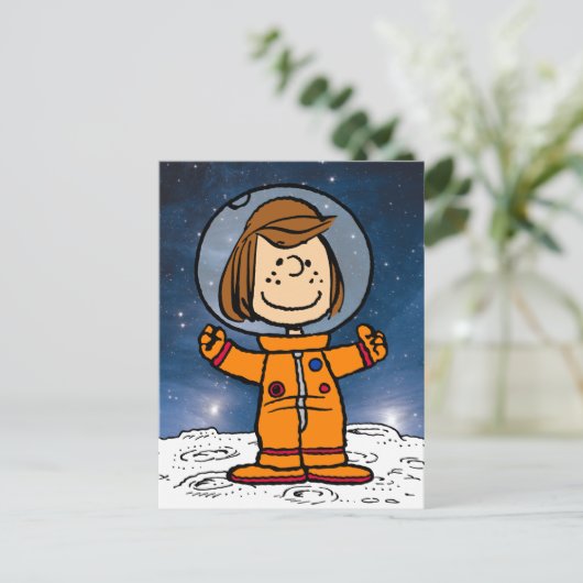 RUIMTE | Peppermint Patty Astronaut Briefkaart (Staand voorkant)