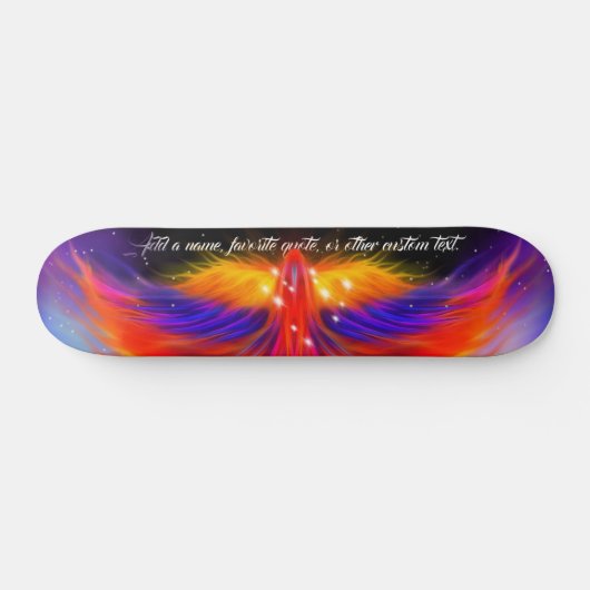 Ruimte Phoenix Wspanwijdte met Uw Citaat Persoonlijk Skateboard (Horizontaal)