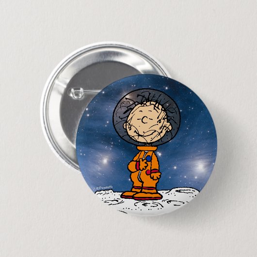 RUIMTE | Pigpen Astronaut Ronde Button 5,7 Cm (Voorkant /achterkant)