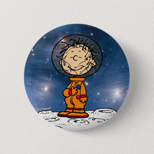 RUIMTE Pigpen Astronaut Ronde Button 5,7 Cm