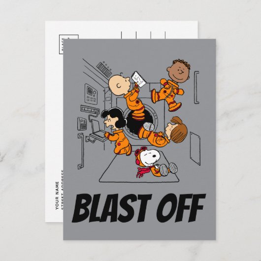 RUIMTE | Pinda's in de ruimte Briefkaart (Voorkant / Achterkant)