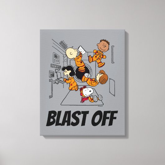 RUIMTE | Pinda's in de ruimte Canvas Afdruk (Voorkant)