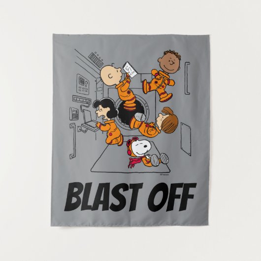 RUIMTE | Pinda's in de ruimte Wandkleed (Voorkant)