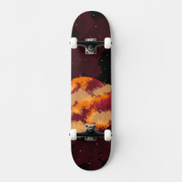 Ruimte Pixel Art. Persoonlijk Skateboard
