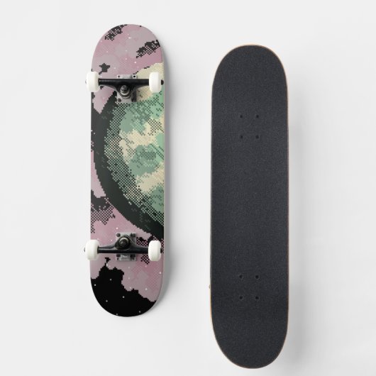 Ruimte Pixel Art. Persoonlijk Skateboard (Voorkant)