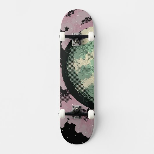 Ruimte Pixel Art. Persoonlijk Skateboard (Voorkant)