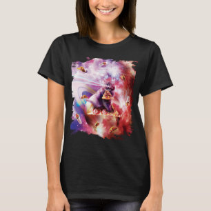 Ruimte Pizza Kat Regenboog Laser Taco Burrito T-shirt