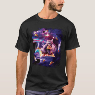Ruimte Pizza Kat Regenboog Laser Taco Burrito T-shirt