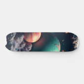 Ruimte & Planeet Skateboard Design (Horizontaal)