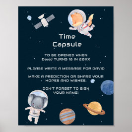 Ruimte: Planeten en Astronauten Tijdcapsule Poster