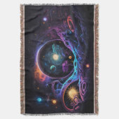 Ruimte Psychedelische achtergrond Deken (Voorkant Verticaal)