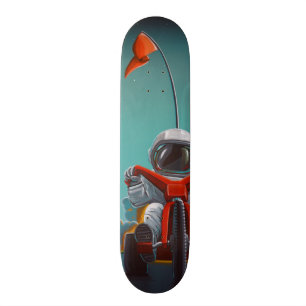 Ruimte Raceauto - astronaut op een groot wiel Persoonlijk Skateboard