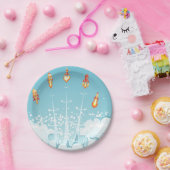 Ruimte-raketten uitgeschakeld papieren bordje (Feest)