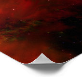 RUIMTE RED GALAXY STARS FUTURISTISCH RED BLACKGR POSTER (Hoek)