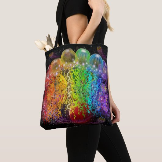 Ruimte-regenboog van de Canvas tas van de Faeröer (Dichtbij)