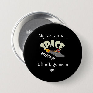 Ruimte reis van een rocketeer ronde button 7,6 cm