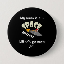 Ruimte reis van een rocketeer ronde button 7,6 cm