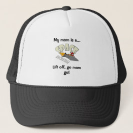 Ruimte reis van een rocketeer trucker pet