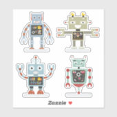 Ruimte Robots Vinyl Stickers (Vel)