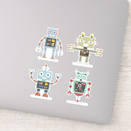 Ruimte Robots Vinyl Stickers
