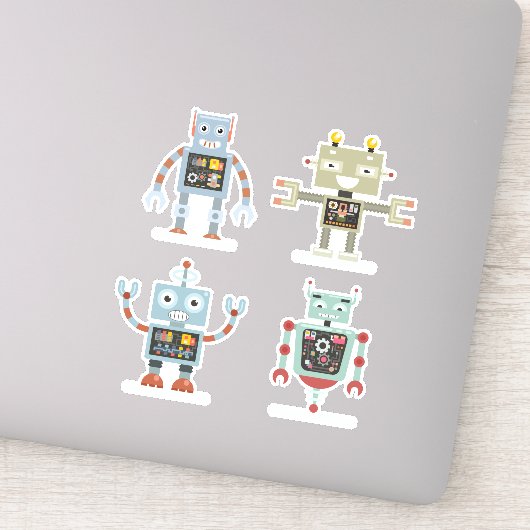 Ruimte Robots Vinyl Stickers (Detail)