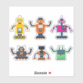Ruimte Robots Vinyl Stickers (Vel)