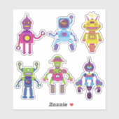 Ruimte Robots Vinyl Stickers (Vel)