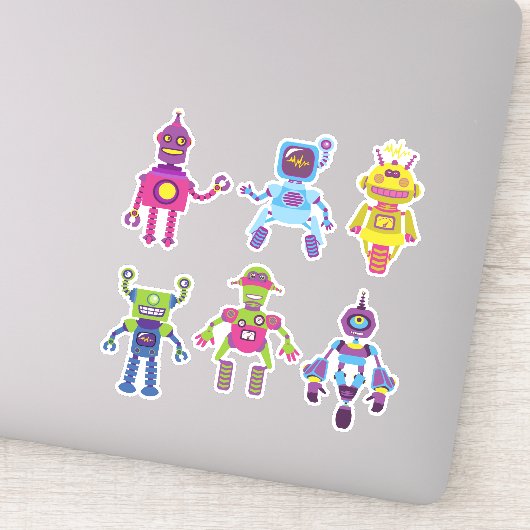 Ruimte Robots Vinyl Stickers (Detail)