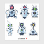 Ruimte Robots Vinyl Stickers (Vel)