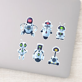 Ruimte Robots Vinyl Stickers