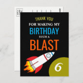 Ruimte-Rocket naar de geboorte van het Moon Kind D Briefkaart (Voorkant / Achterkant)