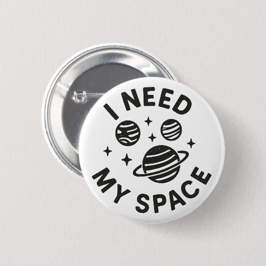 Ruimte Ronde Button 5,7 Cm (Voorkant /achterkant)