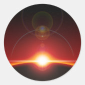 Ruimte Ronde Sticker (Voorkant)