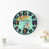 Ruimte Ruimtevaarder Raket Planeten Buitenaardse W Grote Klok (Huis)