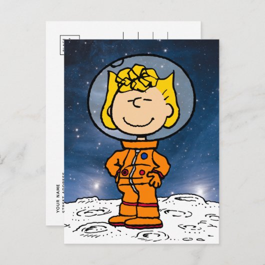 RUIMTE | Sally Astronaut Briefkaart (Voorkant / Achterkant)