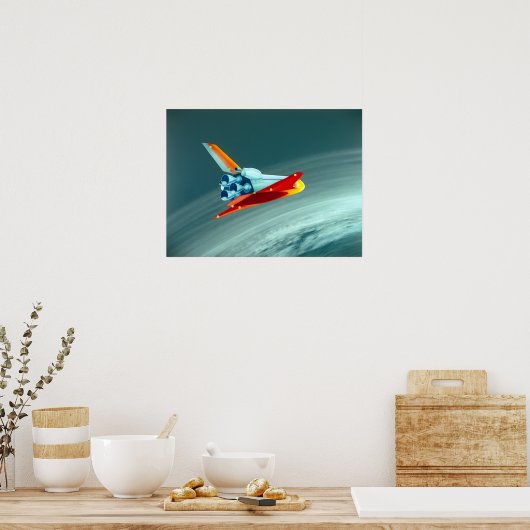  ruimte-Shuttle-conceptie Poster (Keuken)
