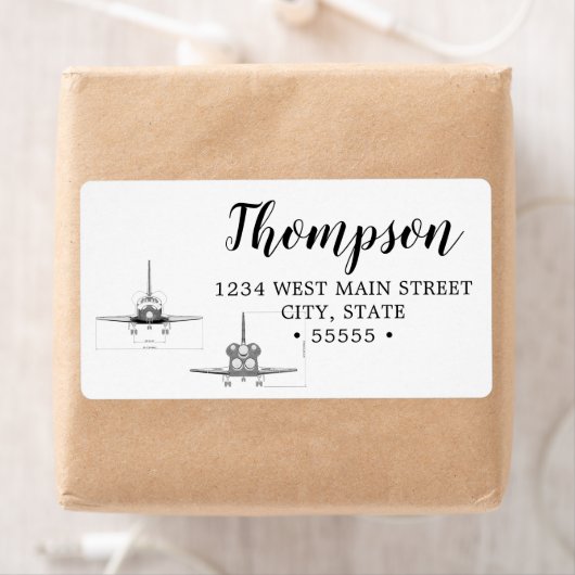  ruimte-shuttlebehuizing Technische tekening Etiket (Insitu)