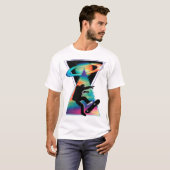 Ruimte skateboarden t-shirt (Voorkant volledig)
